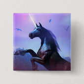 黒とボタ威厳のあるン 缶バッジ (正面)