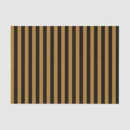 黒とマットの金ゴールド ストライプ 薄葉紙 (正面)