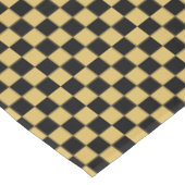 黒とミステッド黄市松模様に色 テーブルクロス (アングル)