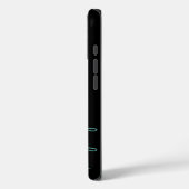 黒とミントのVertスクリプト名とハート電話ケース Case-Mate iPhoneケース (裏面 / 左)