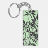 黒とミントグリーン竹工場 キーホルダー (正面左)