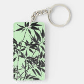 黒とミントグリーン竹工場 キーホルダー (裏面)