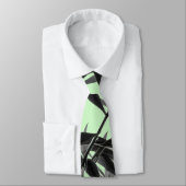 黒とミントグリーン竹工場 ネクタイ (タイ)