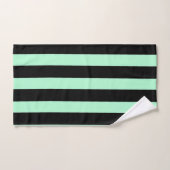 黒とミントグリーン バスタオルセット (ハンドタオル)