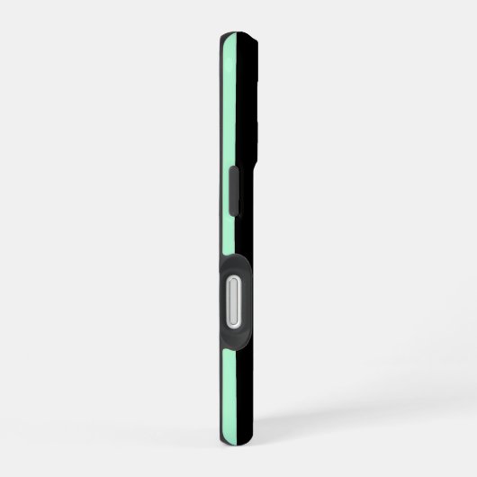黒とミントグリーン iPhone 16ケース (右側面)