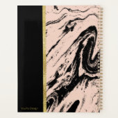 黒とモダンピンクの大理石事業 プランナー手帳 (裏面)
