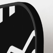 黒とモダン白のシェブロンのピックボールパドル ピックルボールラケット (左詳細)