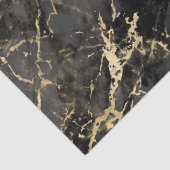 黒とモダン金ゴールドの大理石のパターン 薄葉紙 (詳細)