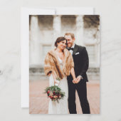 黒とモダン金ゴールドの結婚写真の日付を保存 招待状 (裏面)