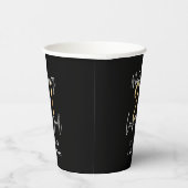 黒とモダン金ゴールド21歳の誕生日パーティー 紙コップ (右)