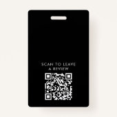 黒とモダン金ゴールドQR公証人フォトIDの追加 バッジ (裏面)