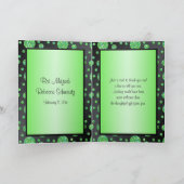 黒とライムの水玉模様のサンキューカード サンキューカード (内部)