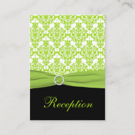 黒とライムグリーンダマスクのエンクロージャカード エンクロージャーカード