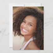 黒とロイヤルブルーの風船の写真 招待状 (裏面)