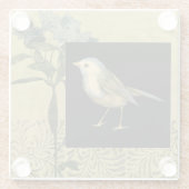 黒とヴィンテージの背景 ガラスコースター (裏面)