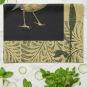 黒とヴィンテージの背景 キッチンタオル (折り畳み)