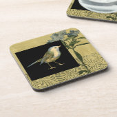 黒とヴィンテージの背景 コースター (左側)