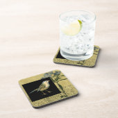 黒とヴィンテージの背景 コースター (右側)