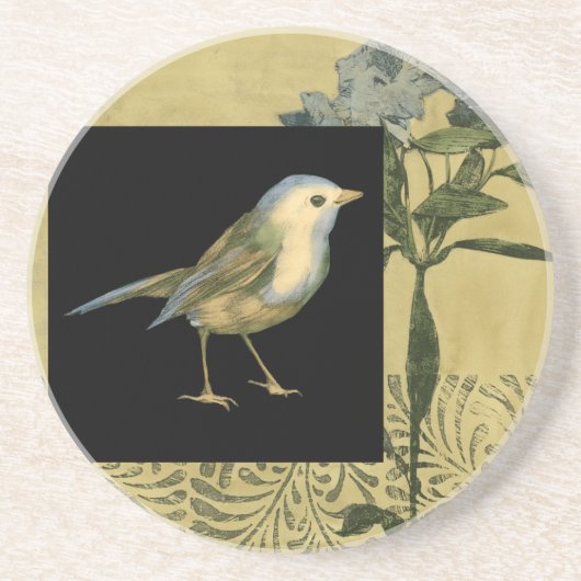 黒とヴィンテージの背景 コースター (正面)