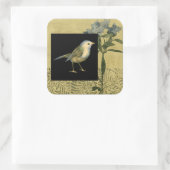 黒とヴィンテージの背景 スクエアシール (バッグ)