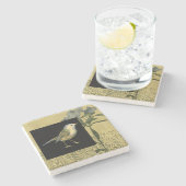 黒とヴィンテージの背景 ストーンコースター (横)