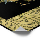 黒とヴィンテージの背景 ポスター (角)