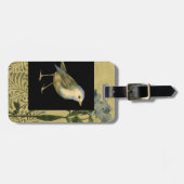 黒とヴィンテージの背景 ラゲッジタグ (正面横)