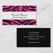 黒と任意の色のゼブラの名刺 名刺 (正面/裏面)