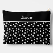 黒と名前をカスタムするに白い星 アクセサリーポーチ (裏面)