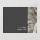 黒と大理石プロフェッショナルビジネスメーラー ポストカード (正面)