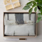 黒と孔雀のデカップブラック猫の女性 薄葉紙 (ギフト)