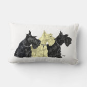 黒と小麦のスコットランド ランバークッション (裏面)