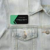 黒と島の緑：お洒落と美モダン美 名札 (インサイチュ)