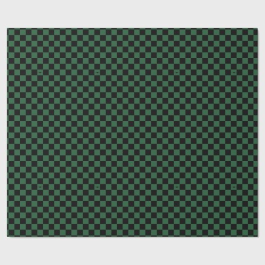 黒と市松模様に緑(F-35s) ラッピングペーパー (シーム)