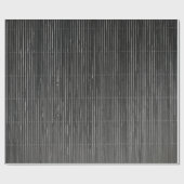 黒と微妙な白のストライプ ラッピングペーパー (フラット)