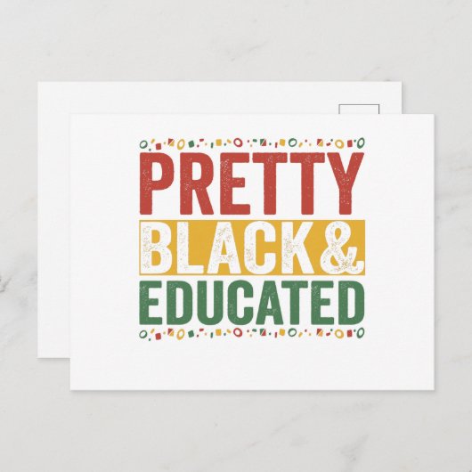 黒と教育かわいらしを受けおもしろいた黒い歴史の贈り物 ポストカード (正面/裏面)