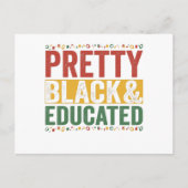 黒と教育かわいらしを受けおもしろいた黒い歴史の贈り物 ポストカード (正面)