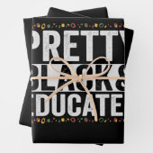 黒と教育かわいらしを受けおもしろいた黒い歴史の贈り物 ラッピングペーパーシート (インサイチュ)