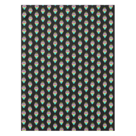 黒と数々の色のOracle Owl テーブルクロス