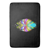 黒と数々の色のOracle Owl バスマット (正面縦)