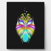 黒と数々の色のOracle Owl フォトプラーク (正面)