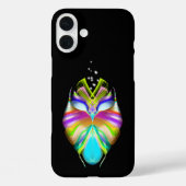 黒と数々の色のOracle Owl Case-Mate iPhoneケース (裏面)