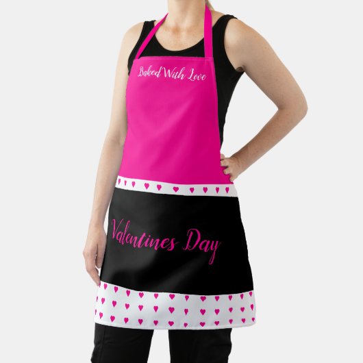 黒と明るいピンク エプロン (インサイチュ)