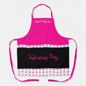 黒と明るいピンク エプロン (正面)