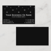 黒と明るい星うそ臭い。名前ビジネス 名刺 (正面/裏面)