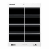 黒と明るい縁ど平面空白の ラベル (フルシート)