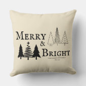 黒と明メリーるいクリスマスツリーファミリーエスト クッション (裏面)