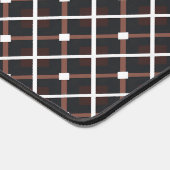 黒と暖かい茶色の色調の幾何学的パターン デスクマット (コーナー)