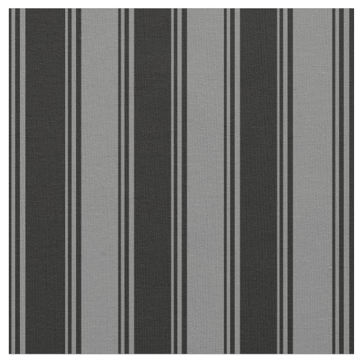 黒と暗いグレーの線パターン ファブリック (クローズアップ)
