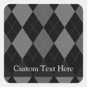 黒と木炭グレイアーガイル スクエアシール (正面)